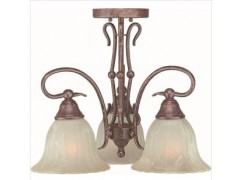 出口品牌/简约欧风/美式乡村3头铁艺吸吊两用灯2186-03图2