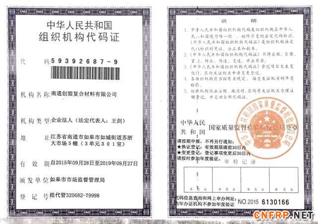 创盟组织机构代码证