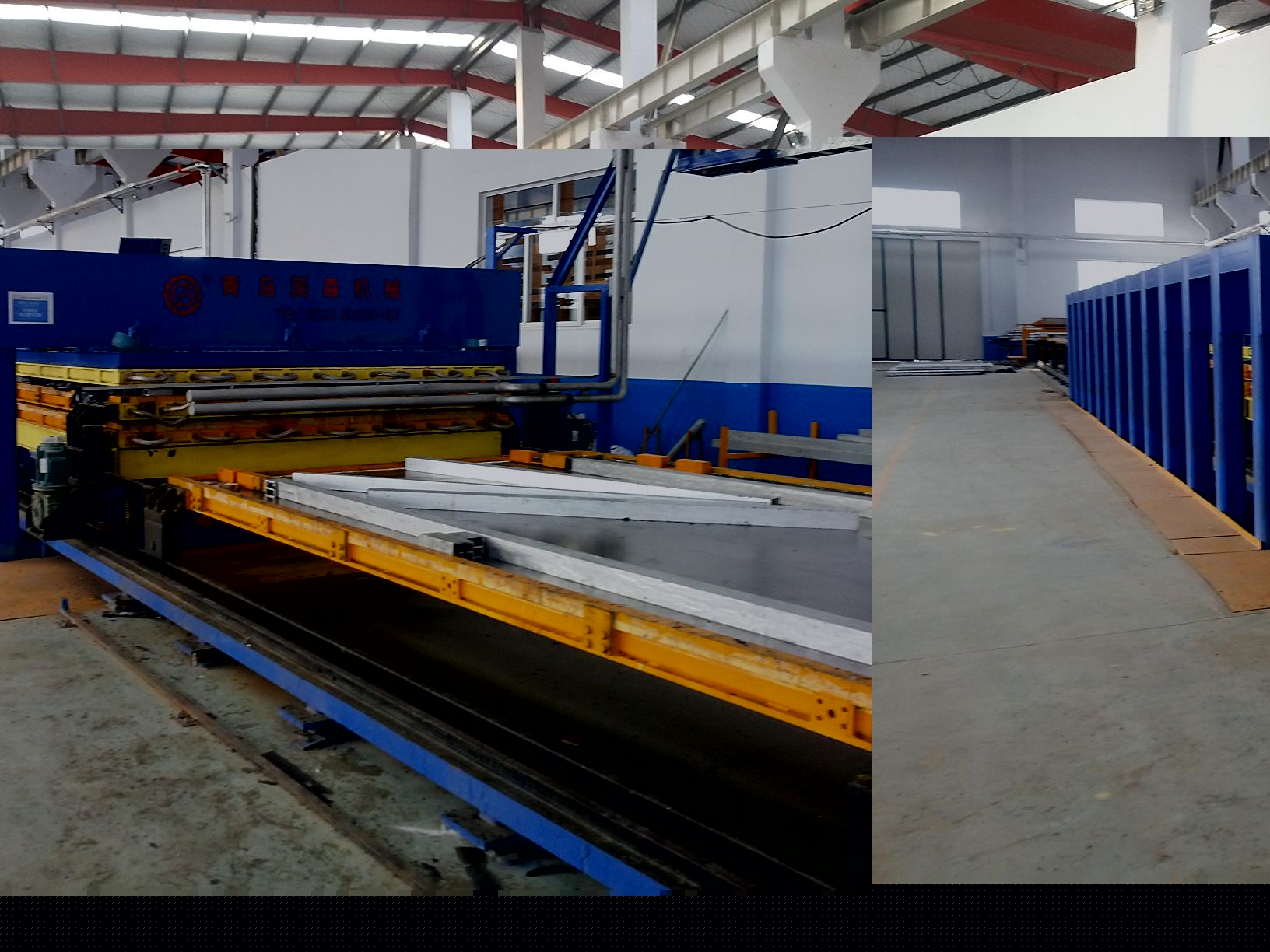 3.2-16.5米保温复合板压机工作照