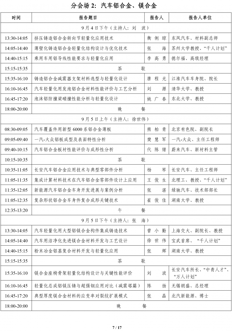关于召开2017汽车轻量化技术研讨会的第四轮通知 -8-10-7