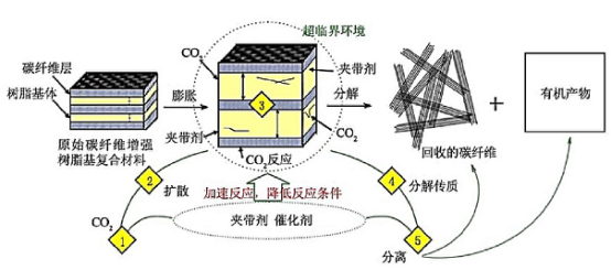 超临界co2反应机理模型示意图